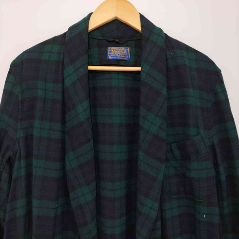 ペンドルトン PENDLETON 60S チェック柄 総ウール ガウンコート メンズ import:M