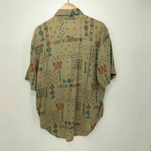 ザテリトリーアヘッド THE TERRITORY AHEAD 90S 総柄 総シルク ショートスリーブシャツ メンズ import:L