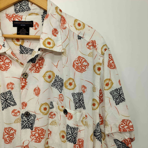 GORDON CLOTHING CO. リネン混 レーヨン混 オープンカラーアロハシャツ メンズ import:M