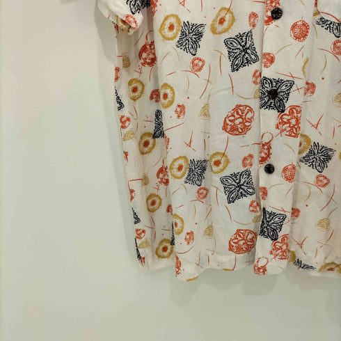 GORDON CLOTHING CO. リネン混 レーヨン混 オープンカラーアロハシャツ メンズ import:M
