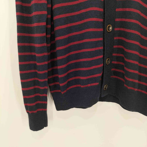 ブルックスブラザーズ BROOKS BROTHERS ボーダー柄 メリノウール ショールカラー ニットカーディガン メンズ import:L