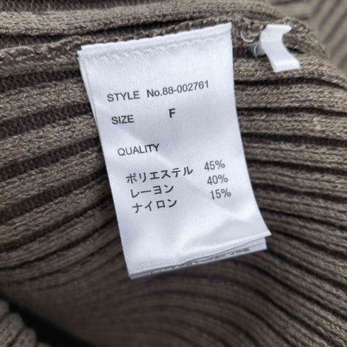 ボンジュールサガン Bonjour Sagan ハイネック ワイド リブニット レディース FREE