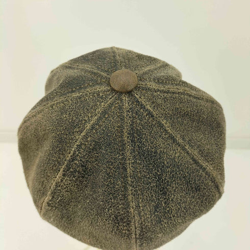 ニューヨークハット NEWYORK HAT&CAP CO. 90S MADE IN USA レザー キャスケット メンズ MEDIUM