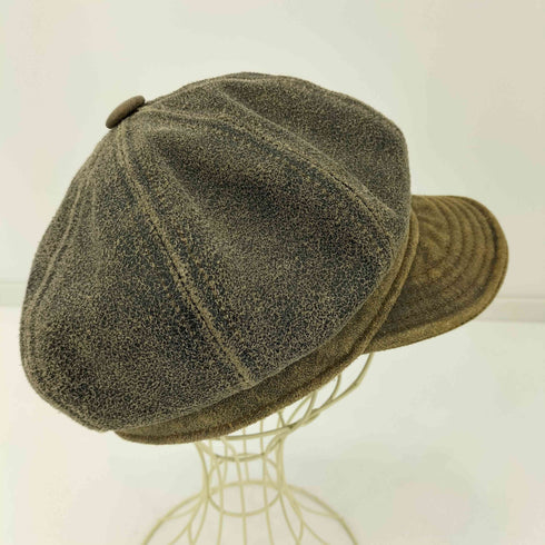ニューヨークハット NEWYORK HAT&CAP CO. 90S MADE IN USA レザー キャスケット メンズ MEDIUM
