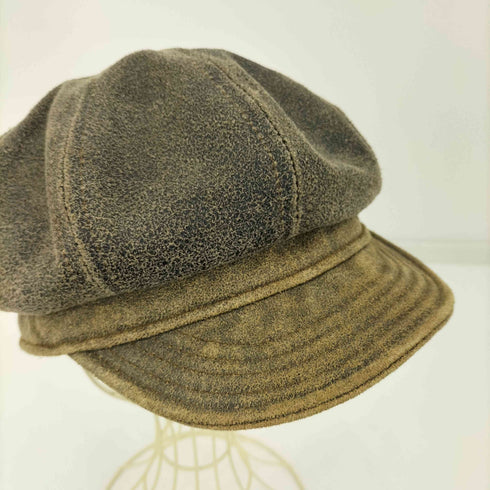 ニューヨークハット NEWYORK HAT&CAP CO. 90S MADE IN USA レザー キャスケット メンズ MEDIUM