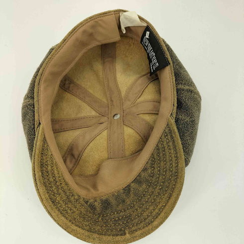 ニューヨークハット NEWYORK HAT&CAP CO. 90S MADE IN USA レザー キャスケット メンズ MEDIUM