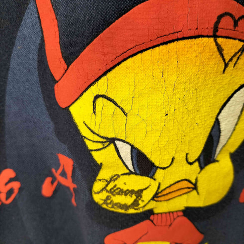 90S プリントデザインクルーネックスウェット メンズ import:L