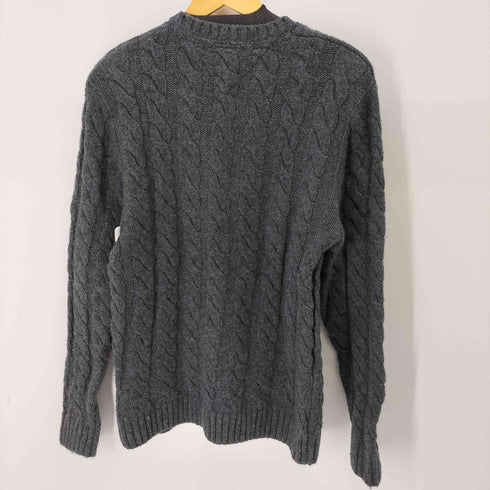 トミージーンズ tommy jeans フロントロゴ ケーブル編みウールニット メンズ import:S