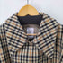 STYLE NANDA チェック切替 ロングステンカラーコート レディース