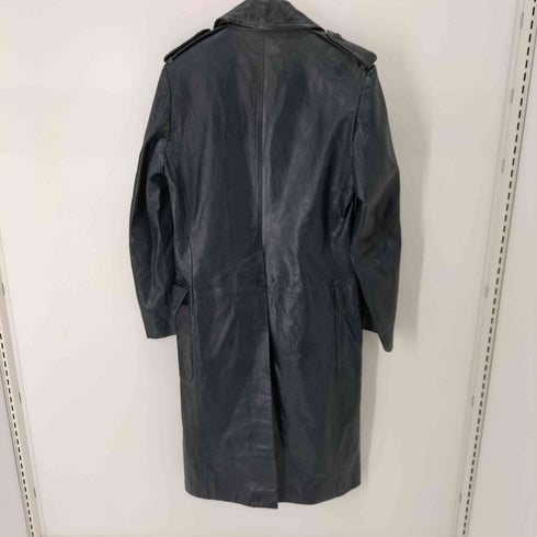 キャサリンハムネットロンドン KATHARINE HAMNETT LONDON 90S ダブルチェスターレザーロングコート メンズ import:M