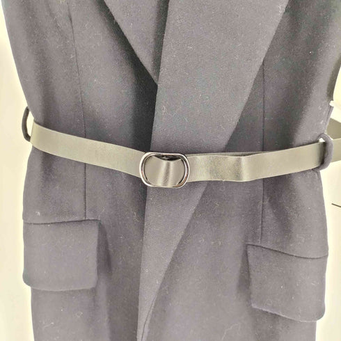 ザラ ZARA WOOL BLEND SHOULDER PAD VEST BELTED WAISTCOAT ウール混 ショルダー パッド ウエストベルト コート レディース JPN:XS