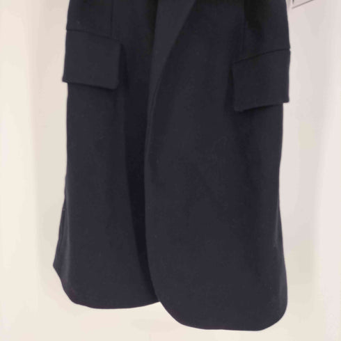 ザラ ZARA WOOL BLEND SHOULDER PAD VEST BELTED WAISTCOAT ウール混 ショルダー パッド ウエストベルト コート レディース JPN:XS