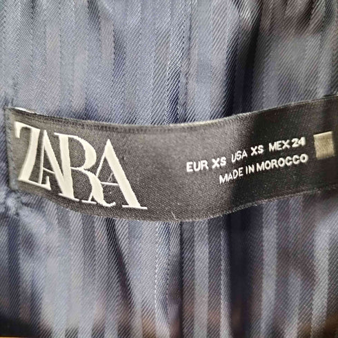 ザラ ZARA WOOL BLEND SHOULDER PAD VEST BELTED WAISTCOAT ウール混 ショルダー パッド ウエストベルト コート レディース JPN:XS
