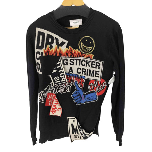 ダブレット doublet 16AW Stickers Pattern Jacquard Knit メンズ JPN:S
