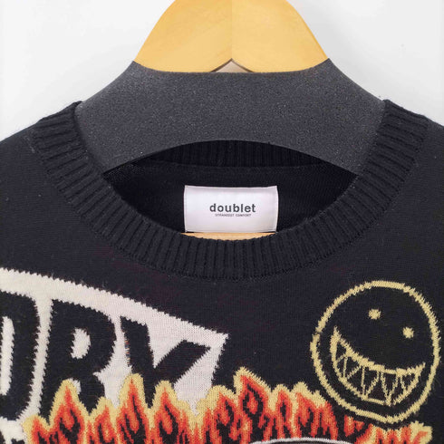ダブレット doublet 16AW Stickers Pattern Jacquard Knit メンズ JPN:S
