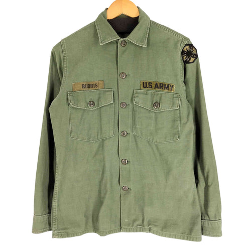 ユーエスアーミー U.S. ARMY 70年度会計 UTILITY SHIRT サテンシャツ メンズ
