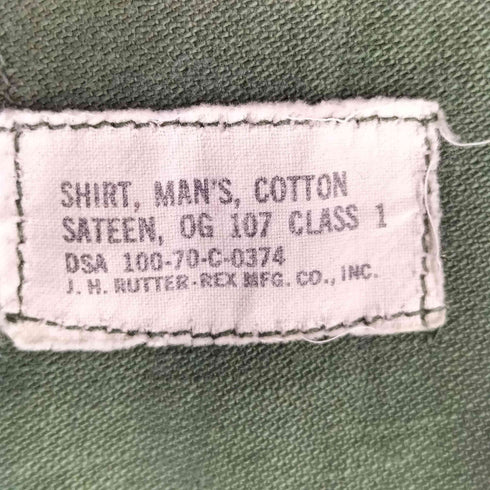 ユーエスアーミー U.S. ARMY 70年度会計 UTILITY SHIRT サテンシャツ メンズ