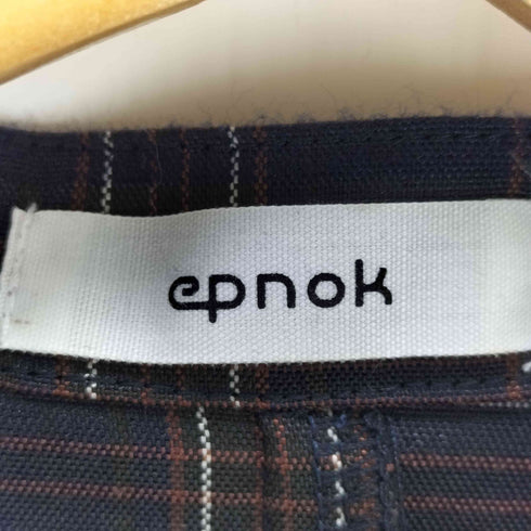 エプノック epnok バンドカラードルマンスリーブチェックシャツ メンズ JPN:M