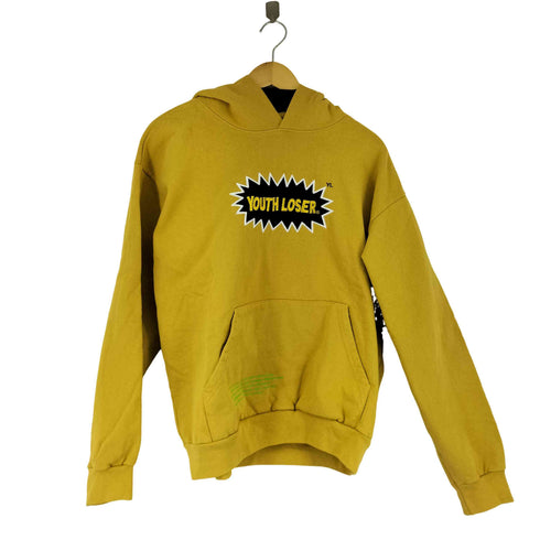 ユースルーザー YOUTH LOSER GIZAGIZA YOUTHLOSER MUSTARD HOODIE メンズ JPN:L