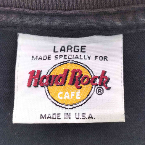 ハードロックカフェ Hard Rock Cafe USA製 ORLANDO プリント クルーネック半袖Tシャツ メンズ JPN:L