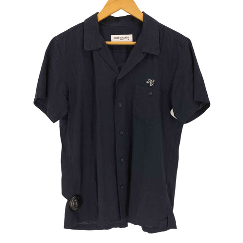 ルードギャラリー RUDE GALLERY 16SS THE BLACK RUDE OVER DUB オープンカラーリネンシャツ メンズ JPN:2
