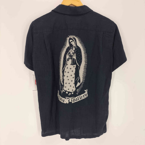 ルードギャラリー RUDE GALLERY 16SS THE BLACK RUDE OVER DUB オープンカラーリネンシャツ メンズ JPN:2