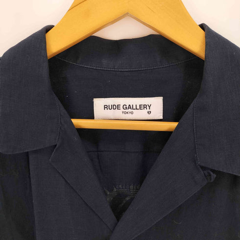 ルードギャラリー RUDE GALLERY 16SS THE BLACK RUDE OVER DUB オープンカラーリネンシャツ メンズ JPN:2