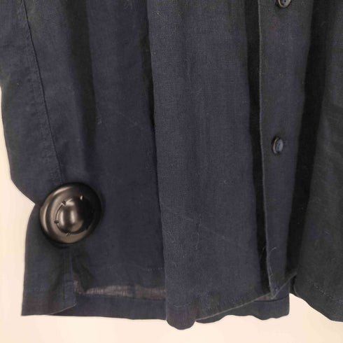 ルードギャラリー RUDE GALLERY 16SS THE BLACK RUDE OVER DUB オープンカラーリネンシャツ メンズ JPN:2