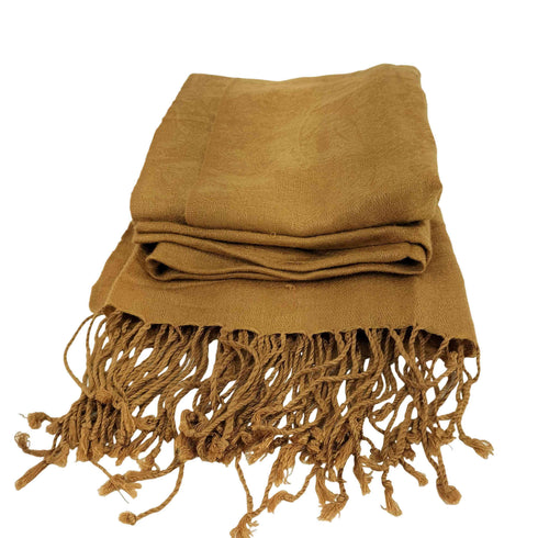 パシュミナ PASHMINA シルク混 ペイズリーストール レディース