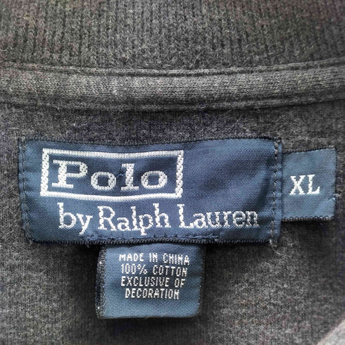 ポロバイラルフローレン Polo by RALPH LAUREN 90S ポニー刺しゅう ハーフジップスウェット メンズ JPN:XL