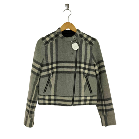 ギャップ Gap ウール混タータンチェックライダースジャケット レディース JPN:S