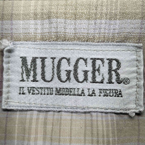 マガー MUGGER 半袖チェックシャツ メンズ LL