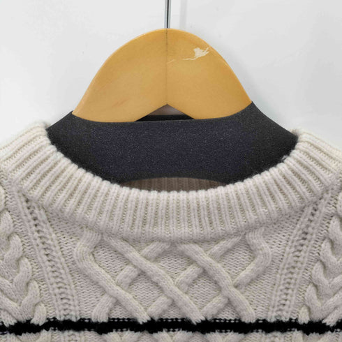 ミラオーウェン Mila Owen 23AW シャツレイヤードAラインケーブルニットセット レディース JPN:0