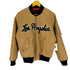 ジョイリッチ JOYRICH 裏地 キルティング Los Angeles バック ベア くまアップリケ ボア ワッペン フェイクレザー スタジアムジャケット スタジャン フライト ジャケット レディース import:M
