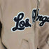 ジョイリッチ JOYRICH 裏地 キルティング Los Angeles バック ベア くまアップリケ ボア ワッペン フェイクレザー スタジアムジャケット スタジャン フライト ジャケット レディース import:M