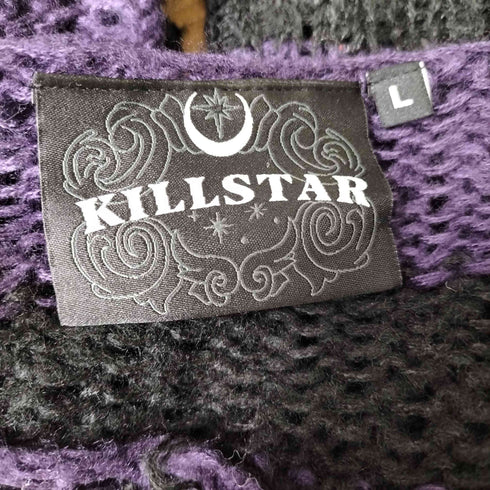 キルスター KILLSTAR グランジ ボーダー アクリル ニット セーター レディース import:L