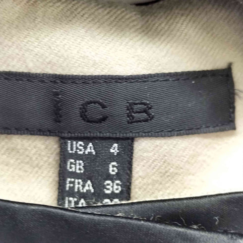 アイシービー ICB ダブルポケットノーカラーシャツワンピース レディース US:4