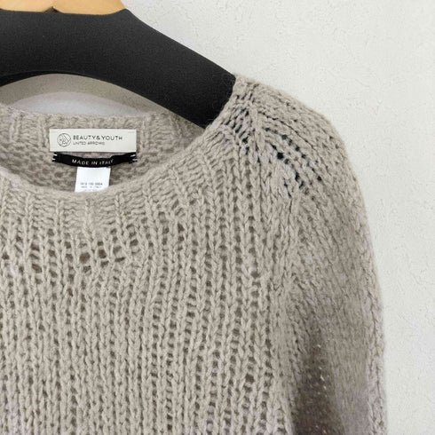 ビューティーアンドユースユナイテッドアローズ BEAUTY & YOUTH UNITED ARROWS MADE IN ITALY 透かし編み アクリルモヘアニット レディース ONE SIZE
