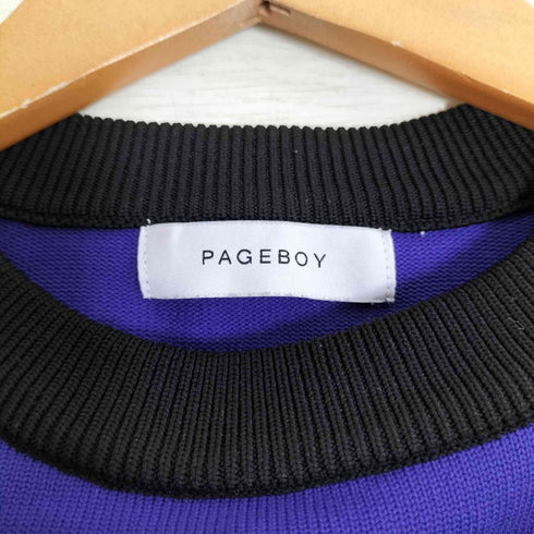 ページボーイ PAGEBOY ワイドニットボーダー レディース FREE