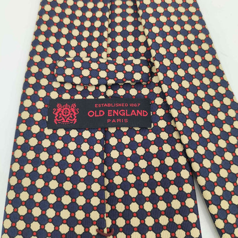 オールドイングランド OLD ENGLAND ドット柄 総シルク ネクタイ メンズ