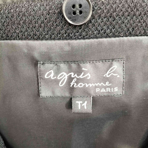 アニエスベーオム Agnes b.homme ウール混 2Bシングルテーラードジャケット メンズ t1