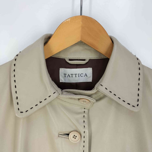 TATTICA シープレザー ステッチデザイン レザージャケット レディース