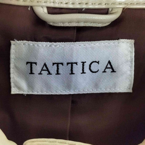 TATTICA シープレザー ステッチデザイン レザージャケット レディース