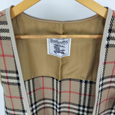 バーバリーズ BURBERRYS 90S ノバチェック コート ライナー ロング ベスト メンズ 7AB2