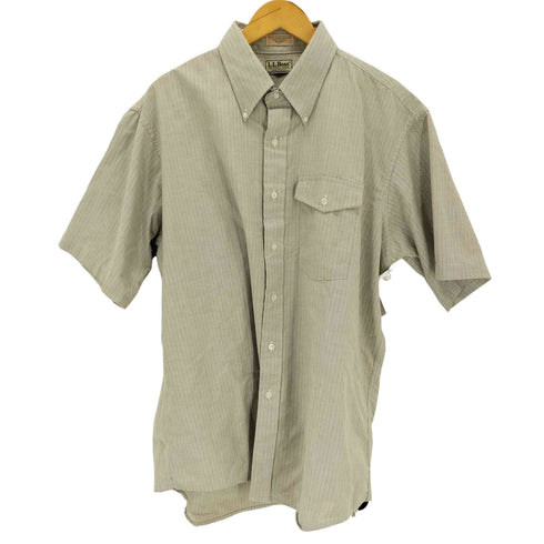 エルエルビーン L.L.Bean 80s USA製 ボタンダウンストライプ半袖シャツ メンズ 17 1/2