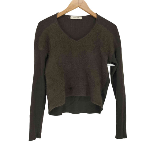 デミルクスビームス Demi-Luxe BEAMS フロントシャギーVネックニットセーター レディース