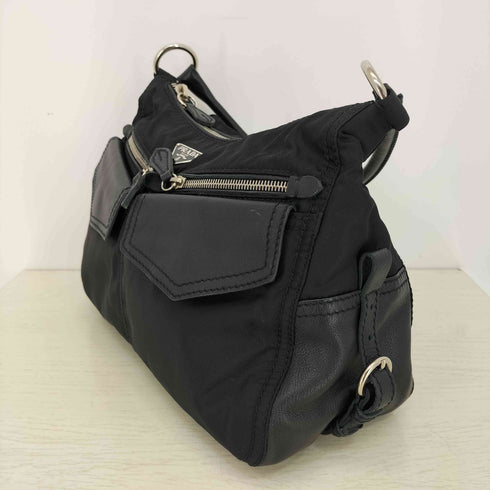 プラダ PRADA ナイロン レザー切替ワンショルダーバッグ レディース