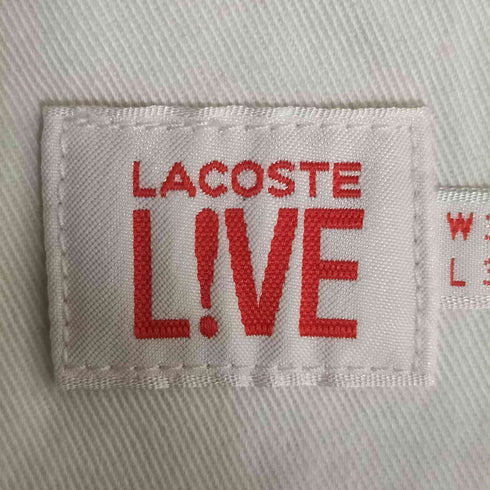 ラコステライブ Lacoste Live ロゴパッチ テーパードチノパン メンズ W32/L32