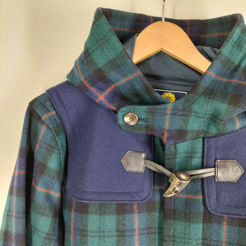 ビームス BEAMS チェックメルトンダッフルコート ブラックウォッチ メンズ JPN:L