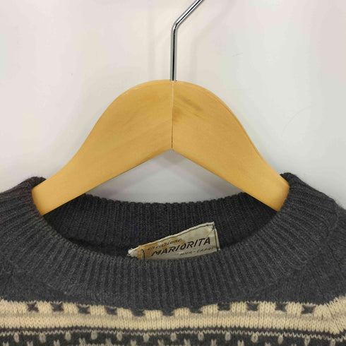 総柄 ウール L/S ニット レディース